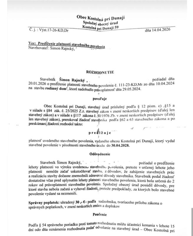 Stavebný pozemok so stavebným povolením, Kostolná pri Dunaji – fotografia 6